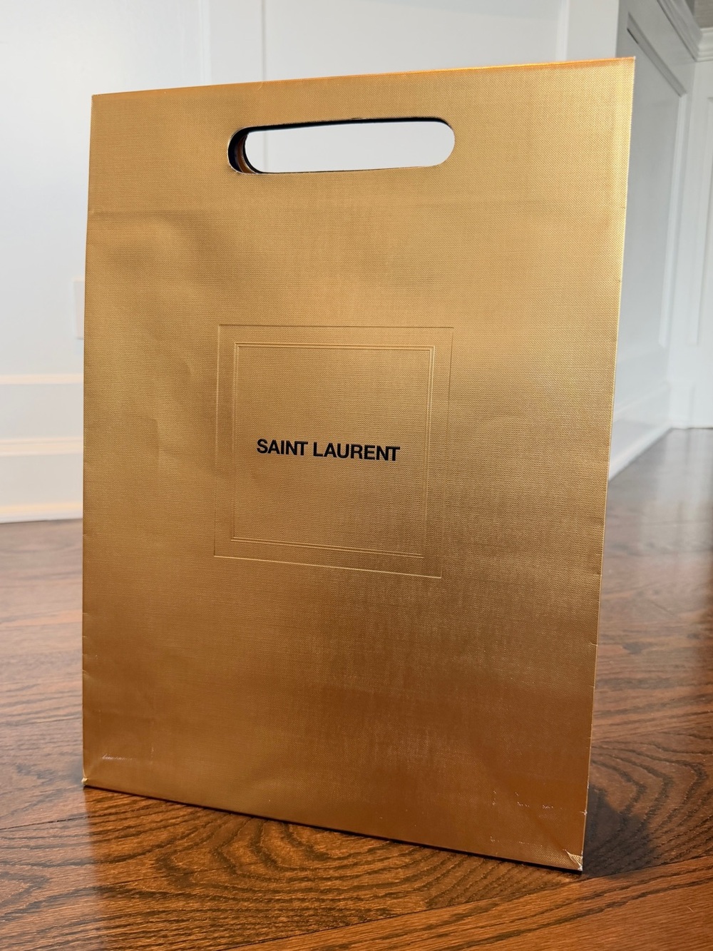 Saint Laurent Limited Edition Gold Shopping Bag Medium 17x12